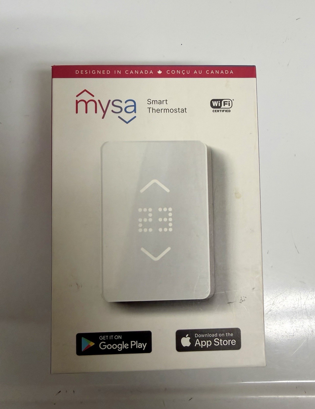 Mysa Smart Thermostat Wi-Fi Electric Heat Only, White 120-240V