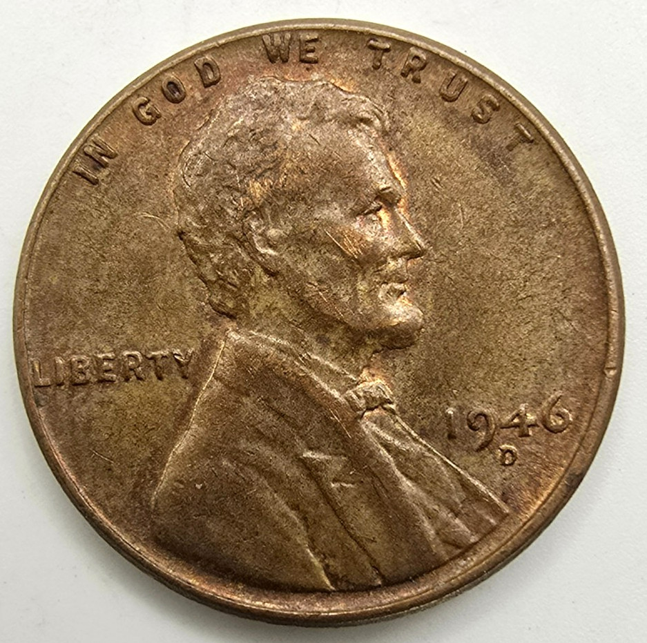 1946 D Lincoln Wheat Cent Red/Brown AU/BU You Grade it! RB Penny Free Ship!