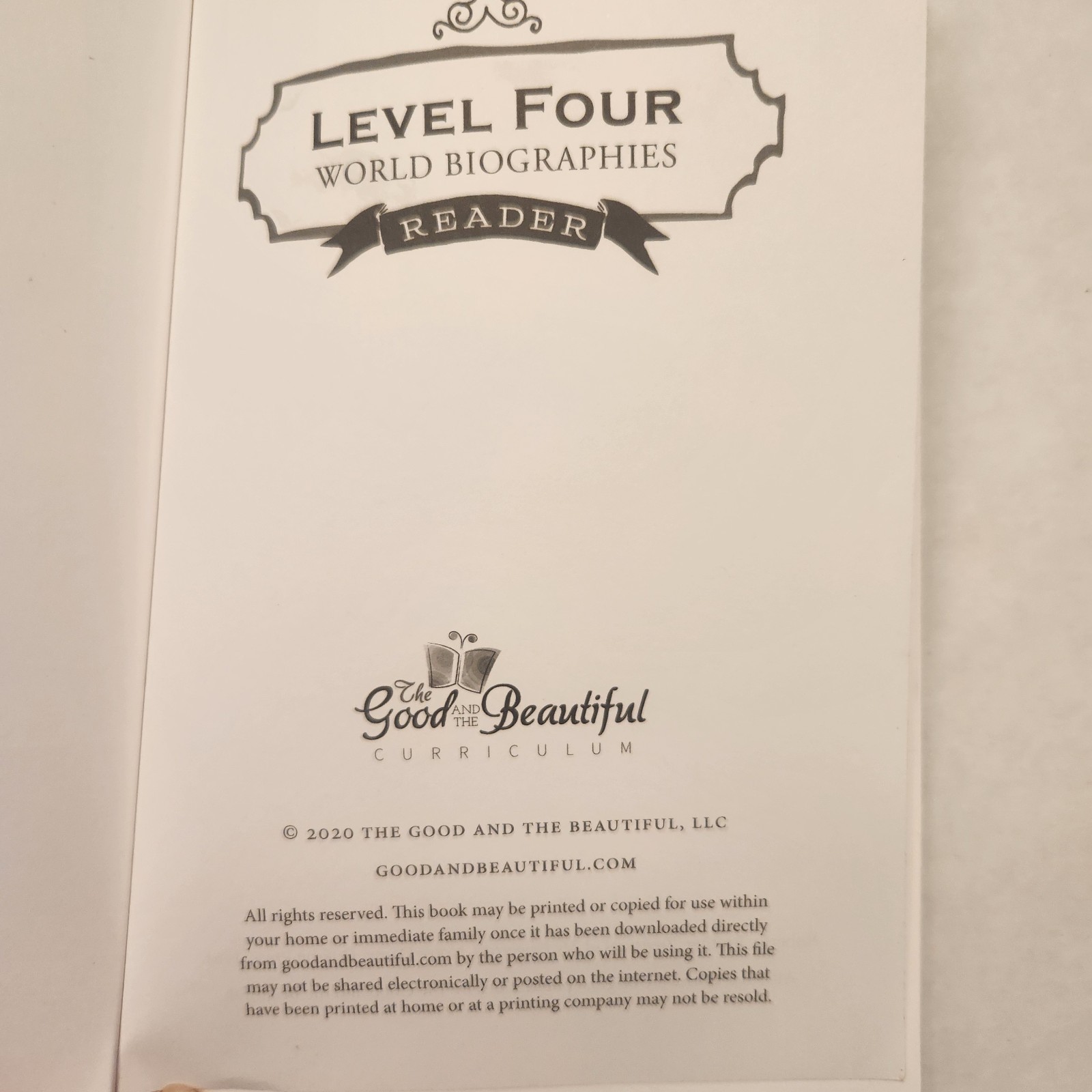 The Good The Beautiful Level 4 Personal Reader Biographies Reader EUC Homeschool