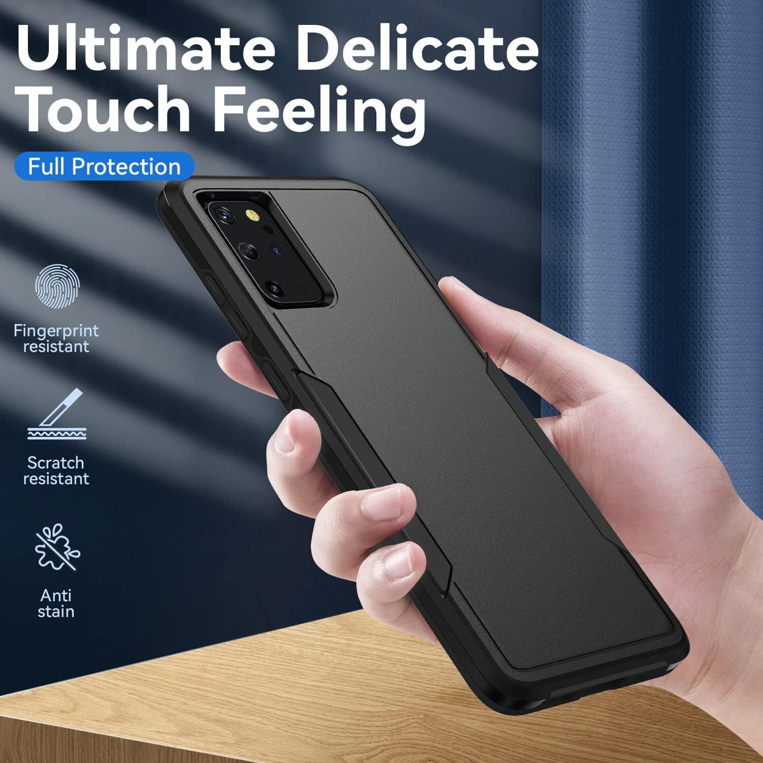 for Galaxy S20 Plus Case, with HD Screen Protector [Military Grade Drop Tested]