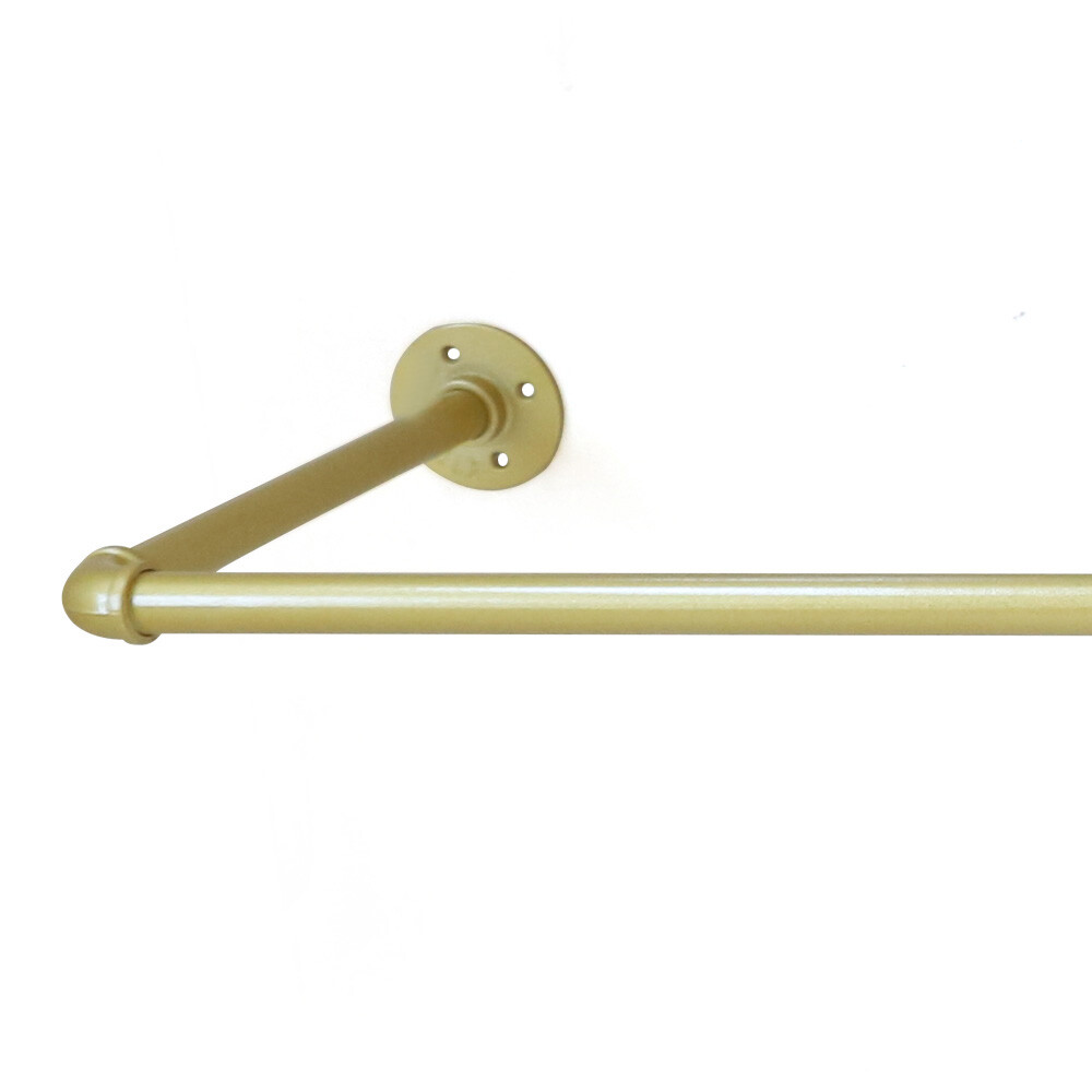 Wall Mount Clothes Rack Industrial Pipe Clothes Hanging Bar Home Garment Storage