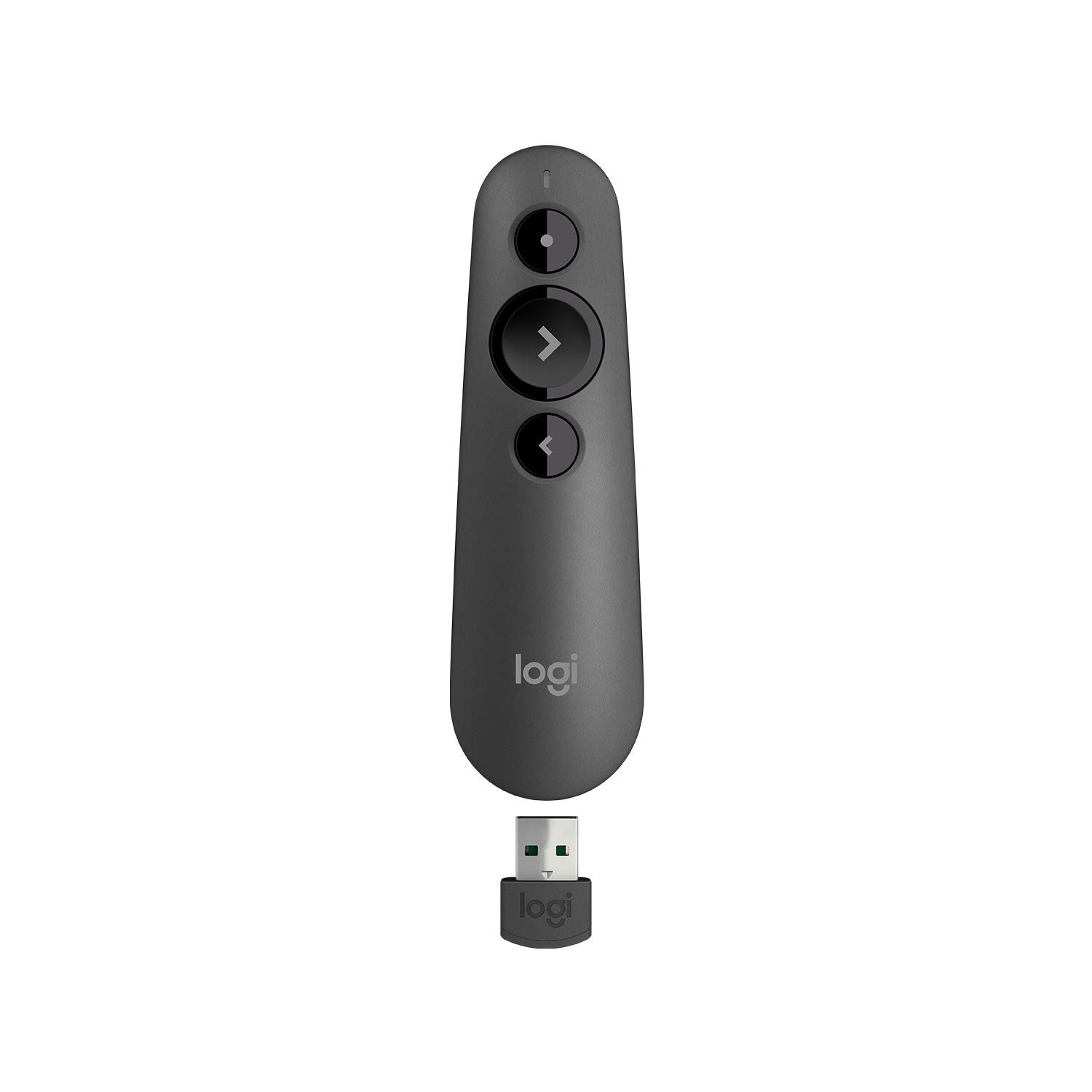 Logitech Wireless Presenter R500s, PowerPoint Clicker with Laser Pointer,