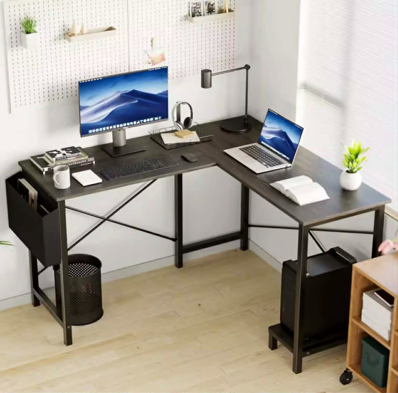 50 Inch Gaming Desk PC Computer Table Wooden Office Desk with CPU Shelf & Storag