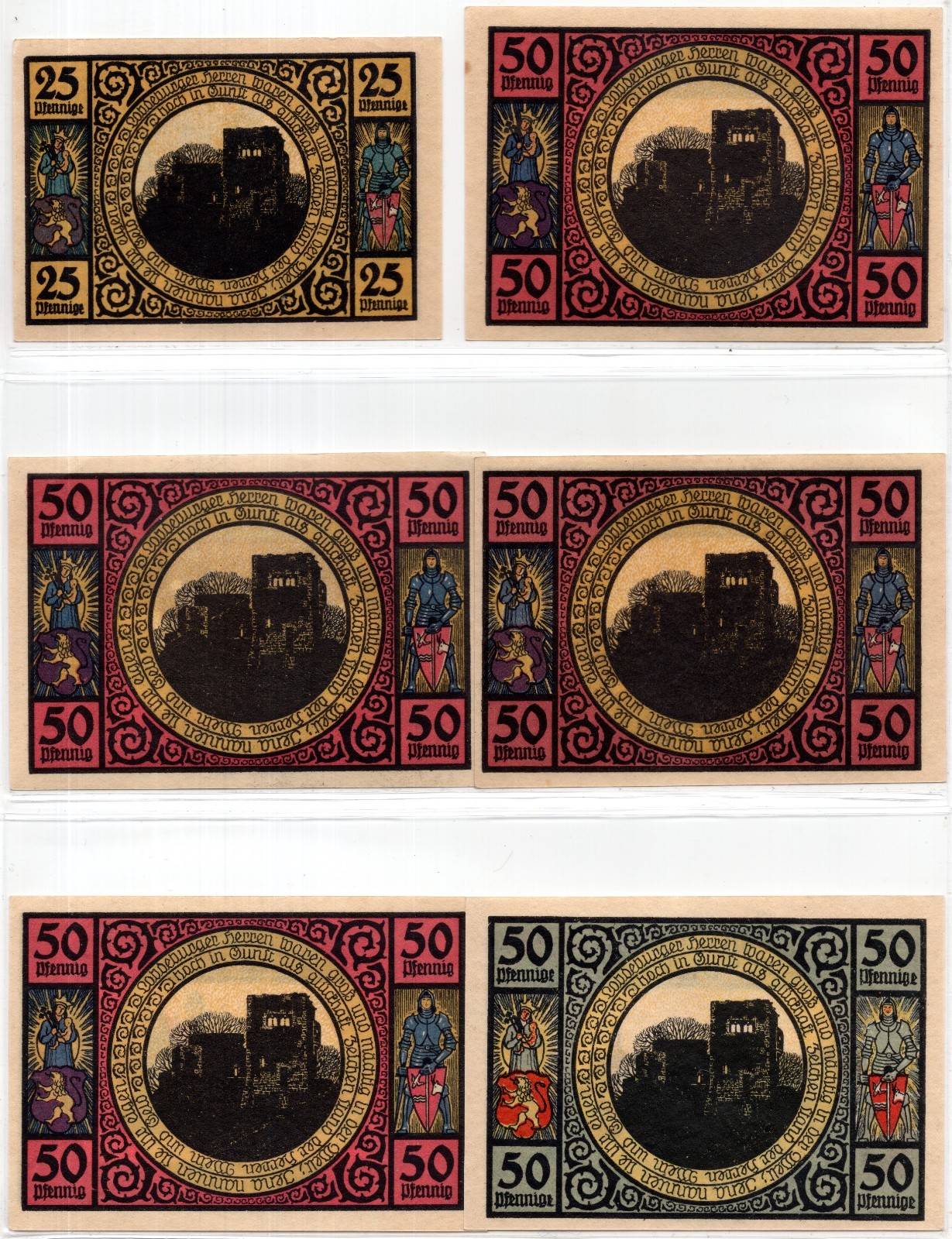 1921 Germany Lobeda Notgeld 15 Note Set (2281)