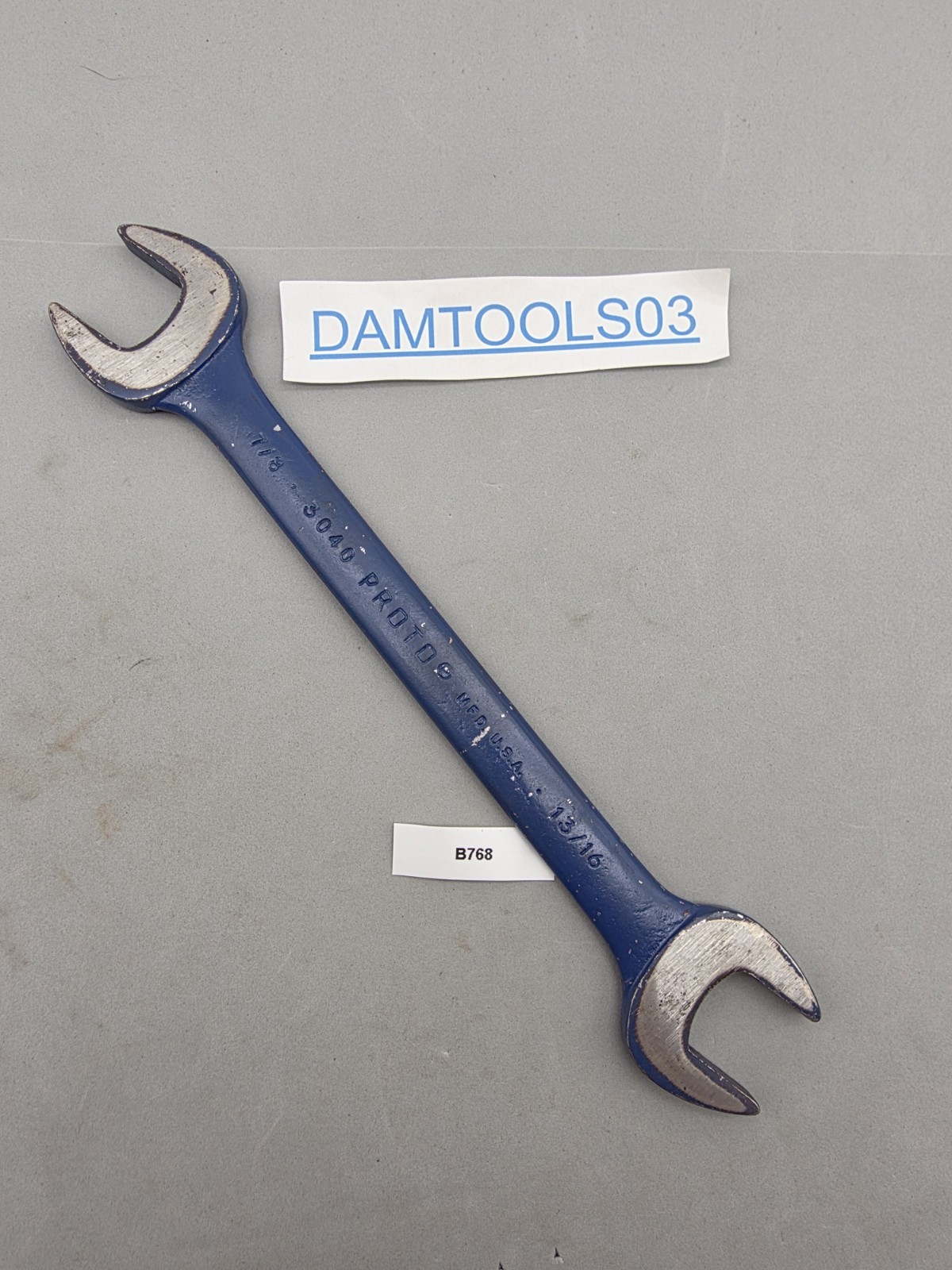 Proto Tools 7/8” X 13/16" Open End Wrench,  3040 USA
