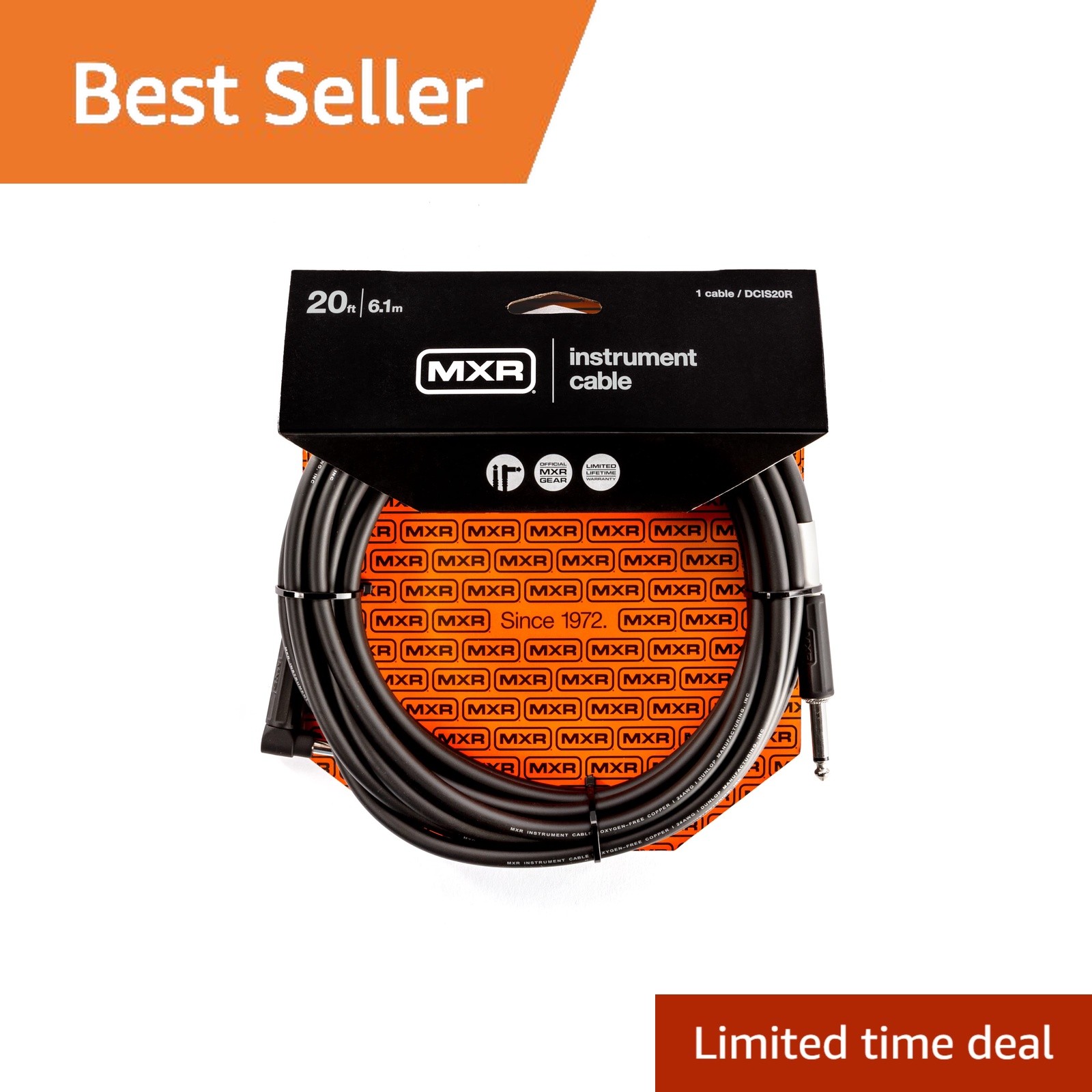 MXR DCIS20R Instrument Cable 20 Feet Standard