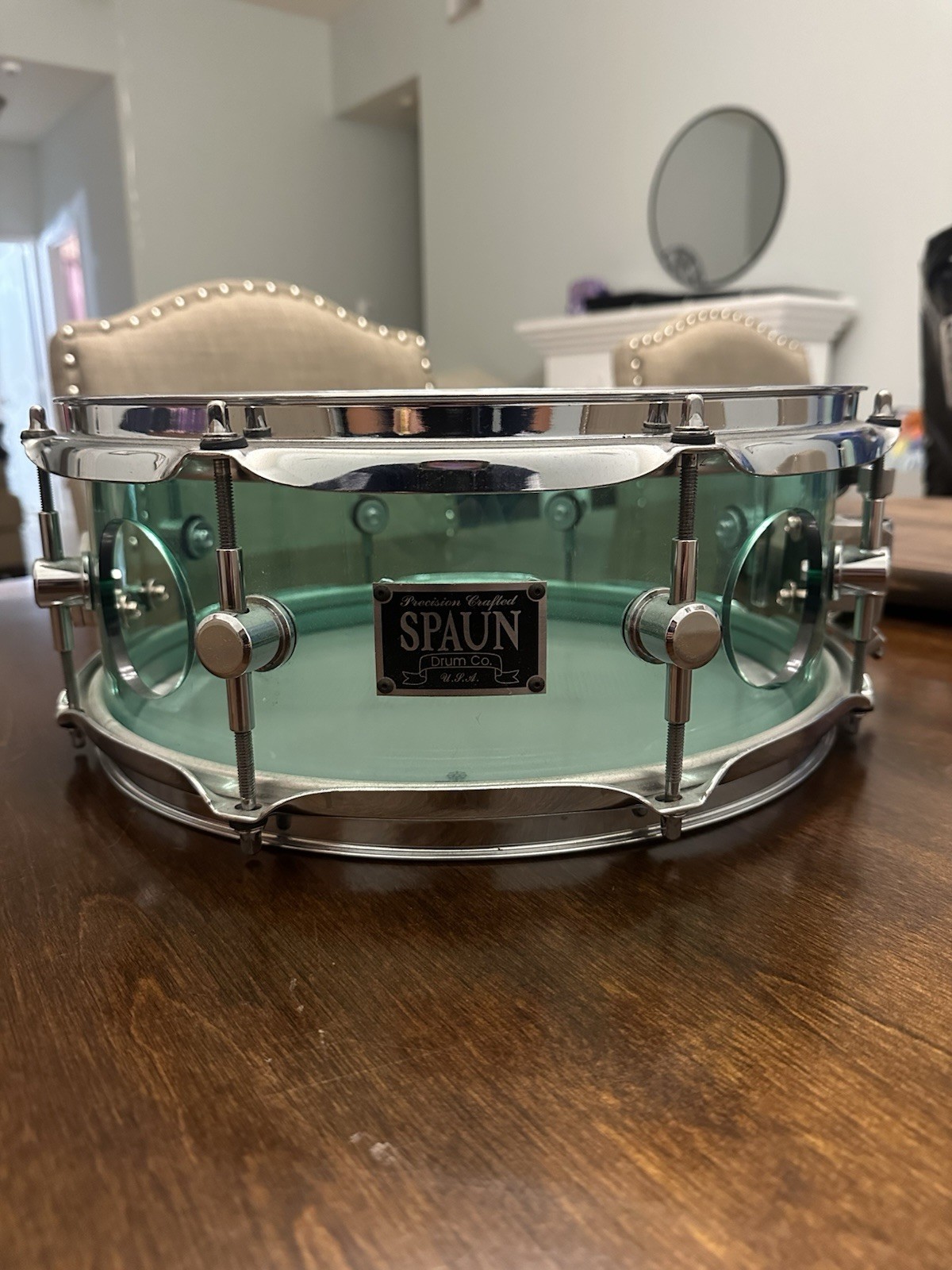 Spaun Vented Acrylic Snare 5.5 x 13 Coke Bottle Pattern