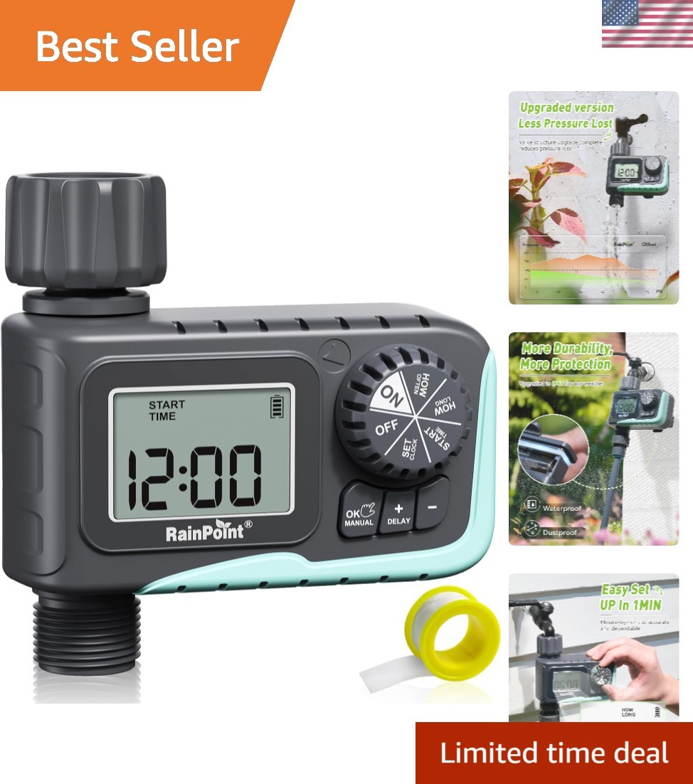 Sprinkler Timer Outdoor, Water Timer for Garden Hose, Programmable Watering I...