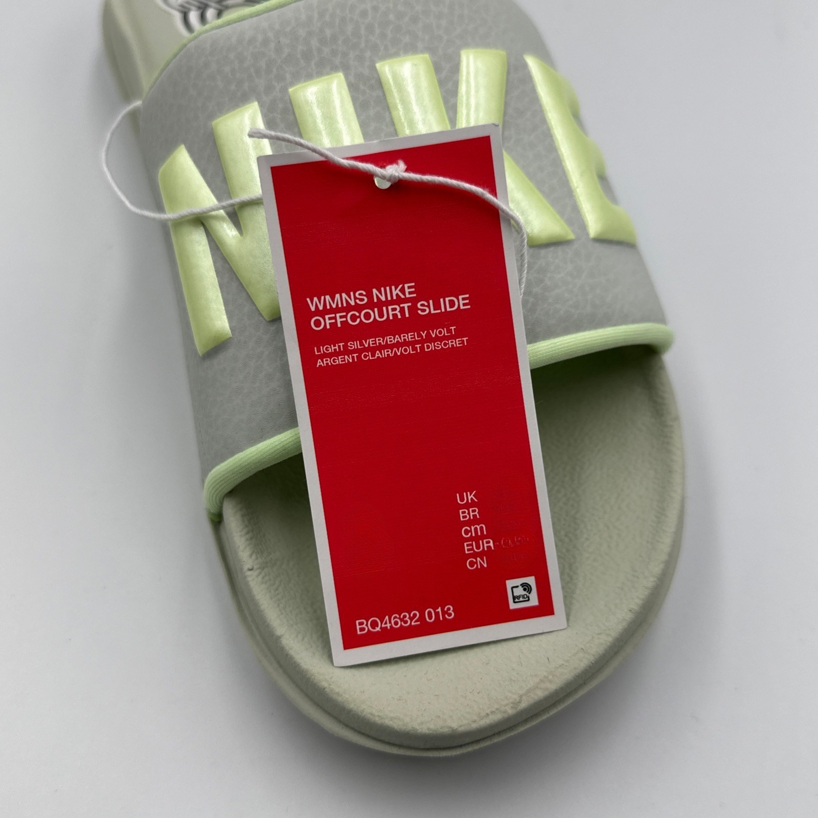 Nike Offcourt Slide - Light Silver / Barely Volt - BQ4632-013 - Women's **NEW**