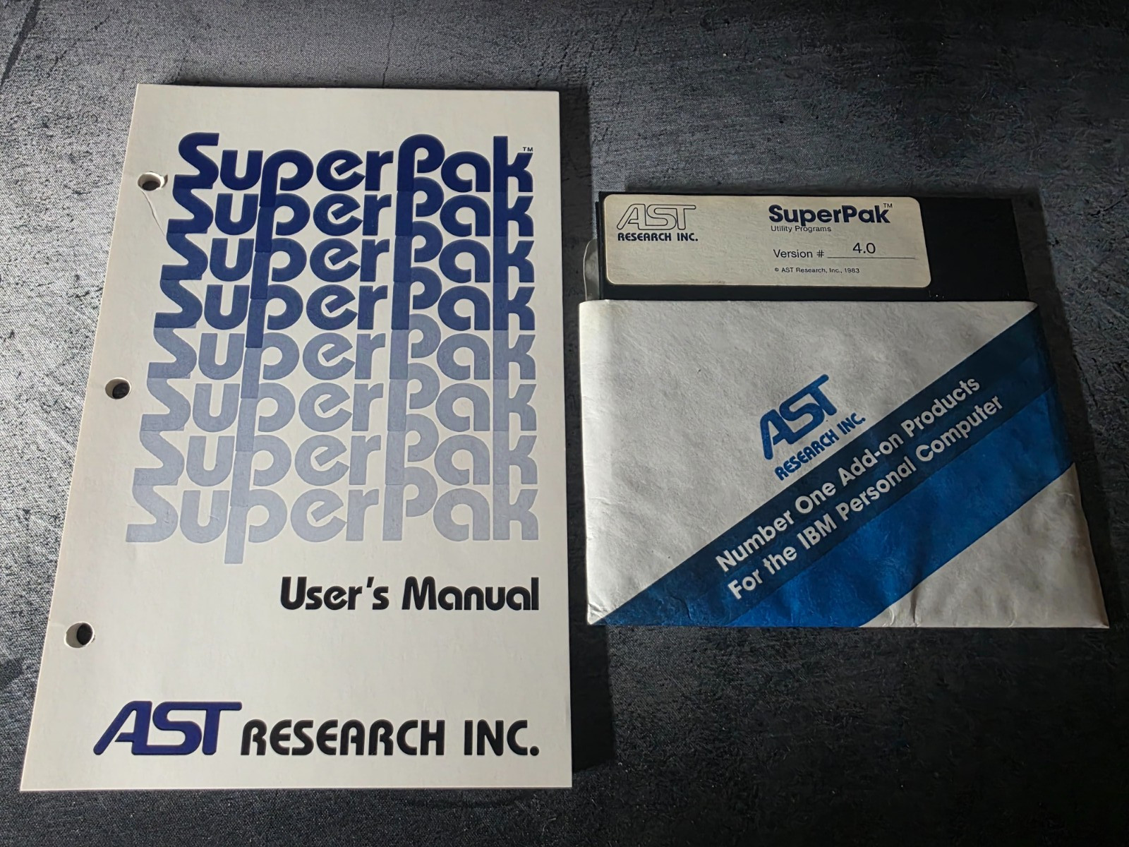 AST SuperPak Original User Manual w/Software