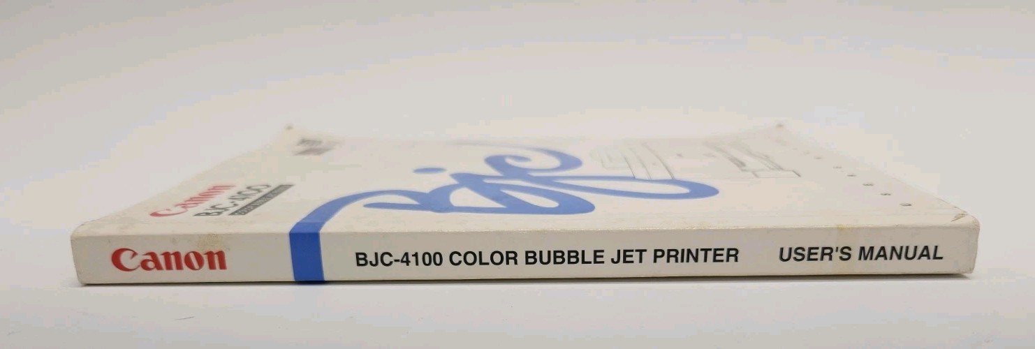 Canon BJC-4100 User's Manual