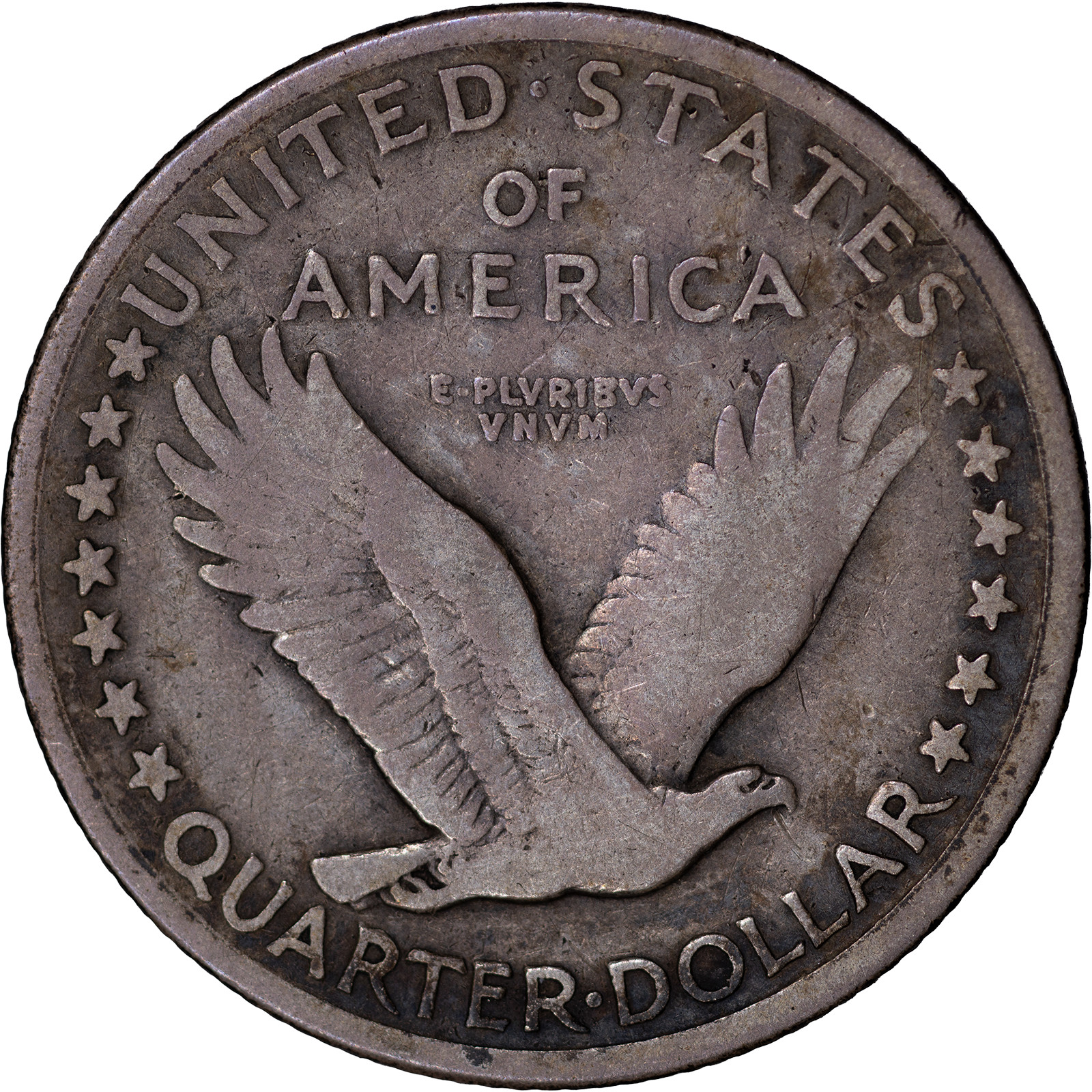 1917 D Type 1 - 25c Standing Liberty Silver Quarter ~ Fine