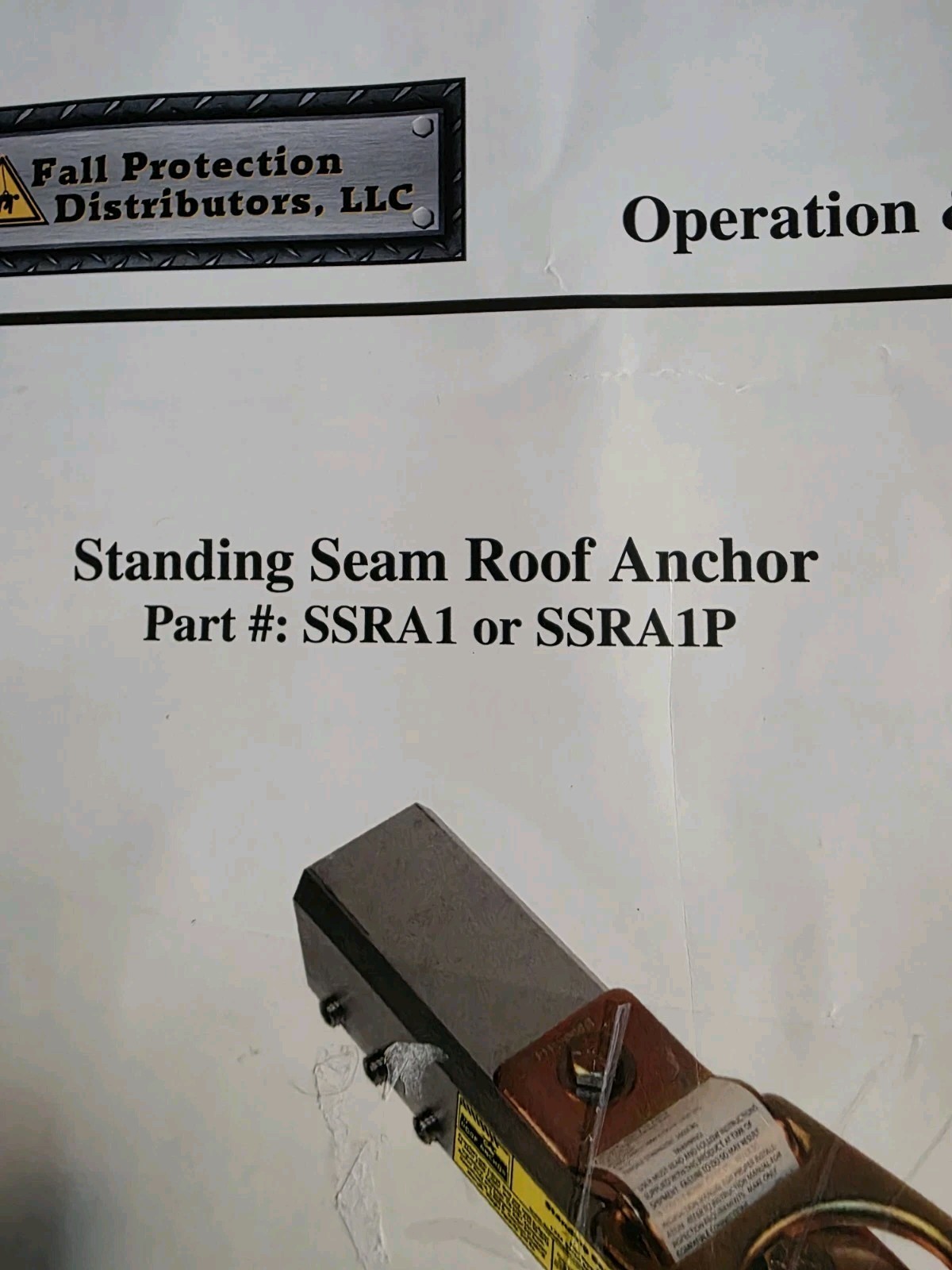 Falltech Bolt/Weld D-Ring Standing Seam Roof Anchor Model # SSRA1