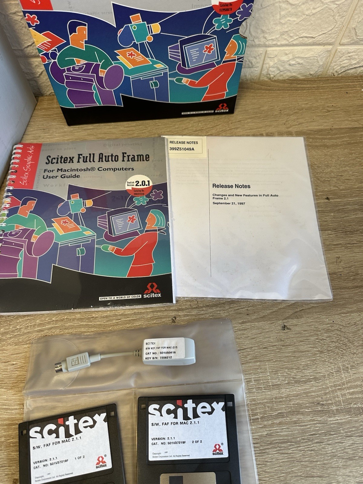 Scitex Full Auto Frame for Macintosh Version 2.1.1 Software Floppies Dongle