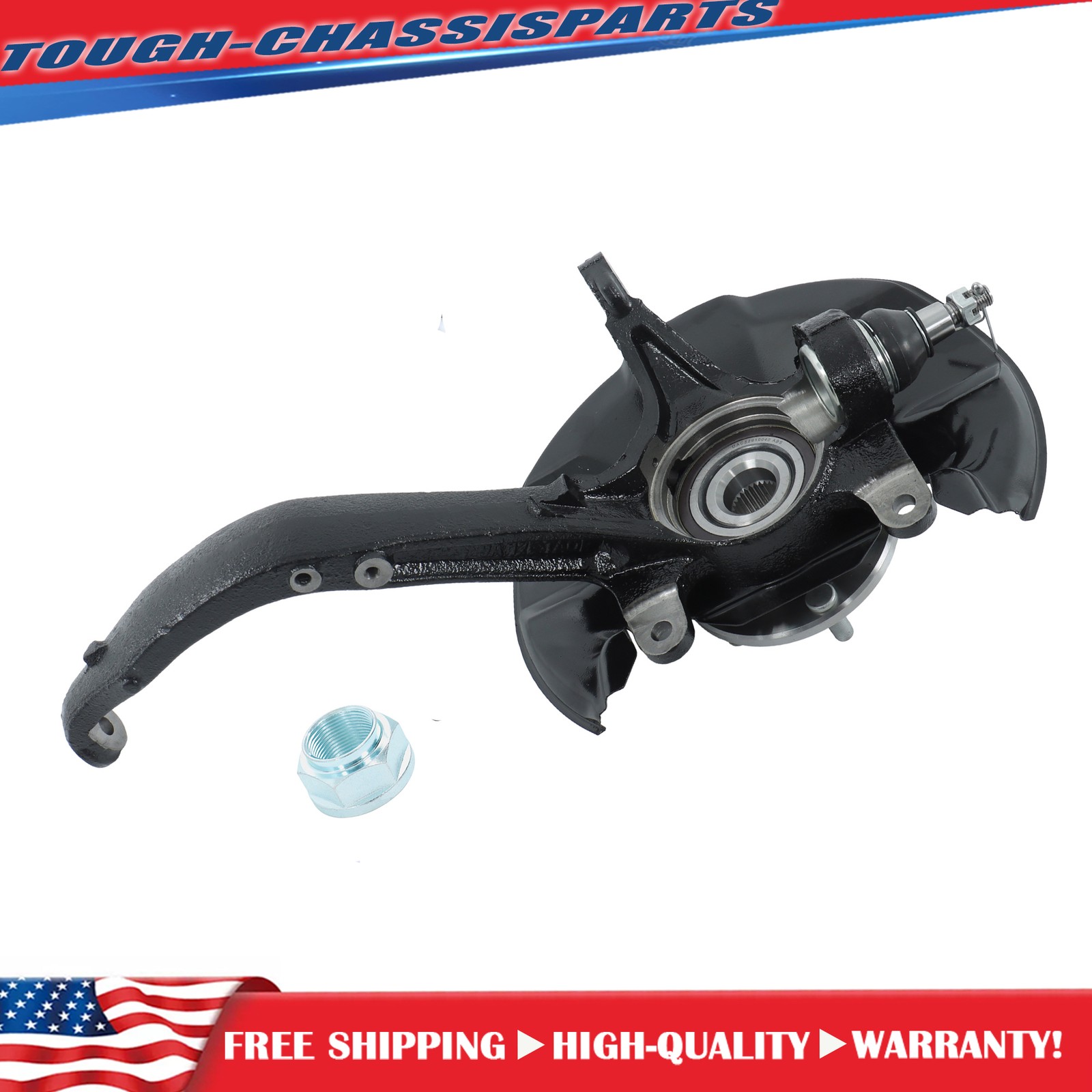 For Honda Accord 08-12 Front Right Steering Knuckle & Wheel Hub Bearing Assembly