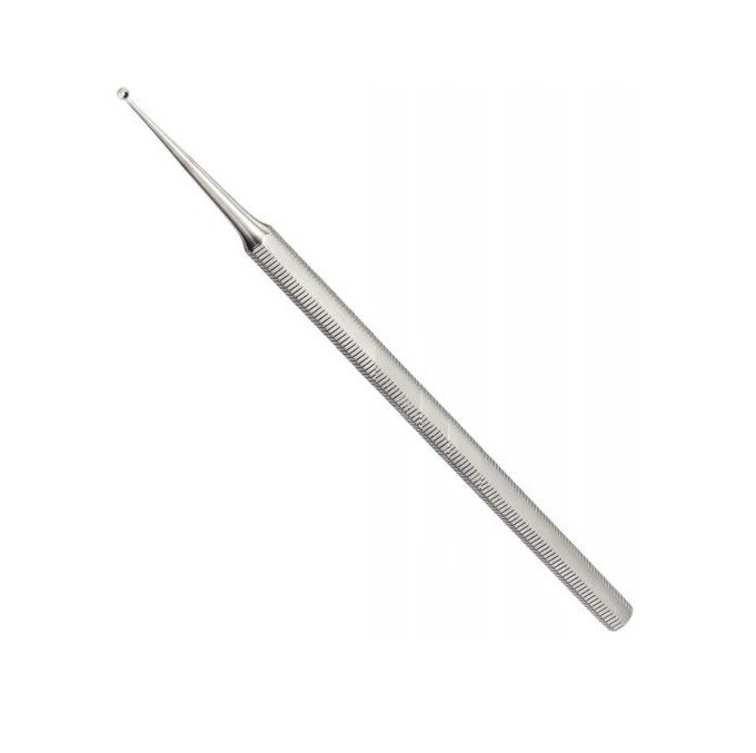 Set of 3 Excavator Curettes, 5", Single End, 2.5mm Cup without Hole, Stainless