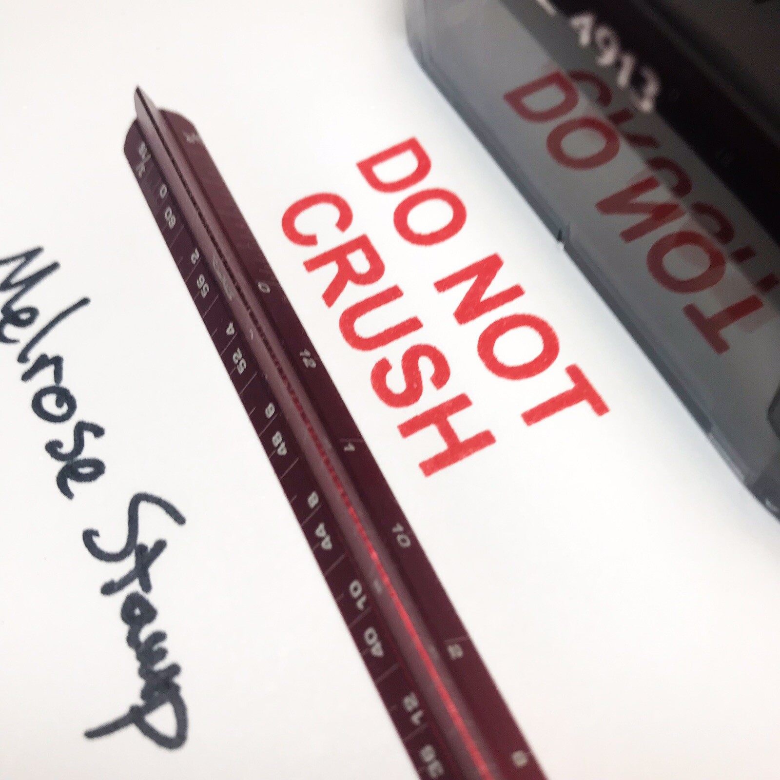 Do Not Crush Rubber Stamp Red Ink Self Inking Ideal 4913