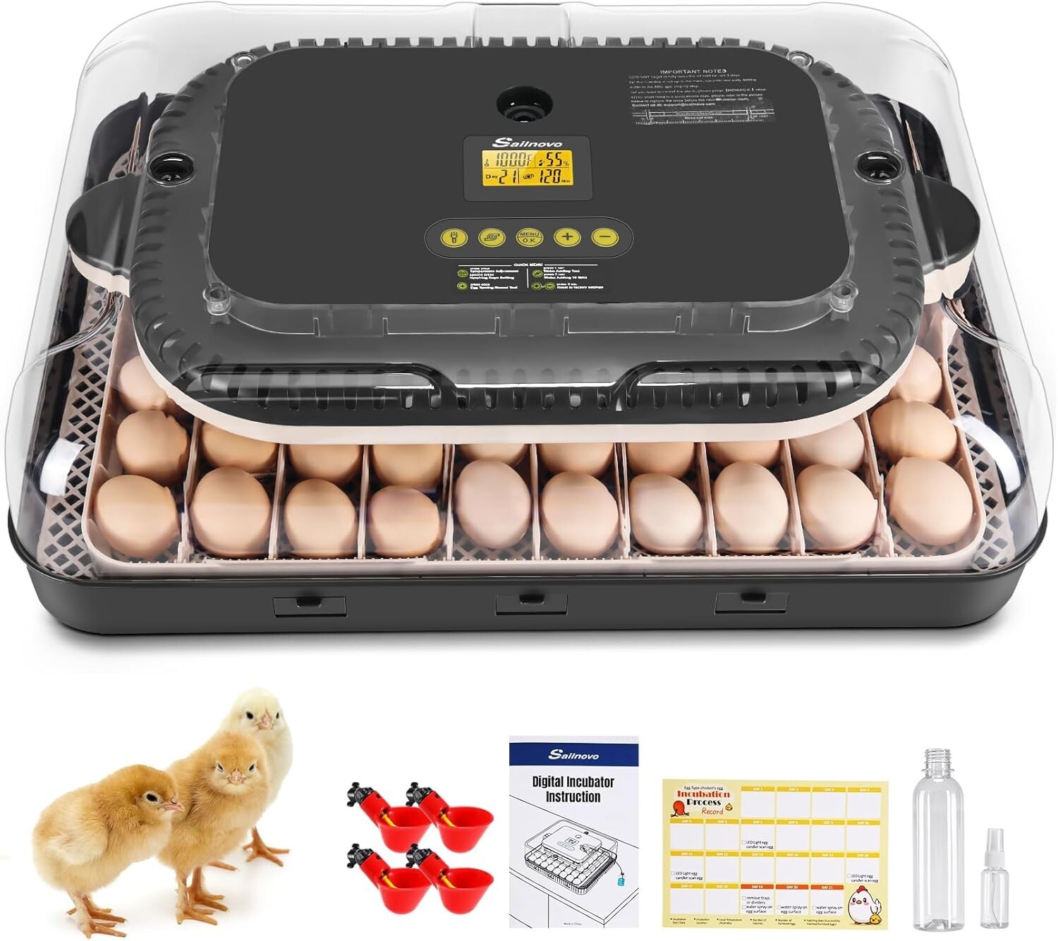 70 Egg Incubators for Hatching Eggs with Automatic Egg Turning and Egg Candler@