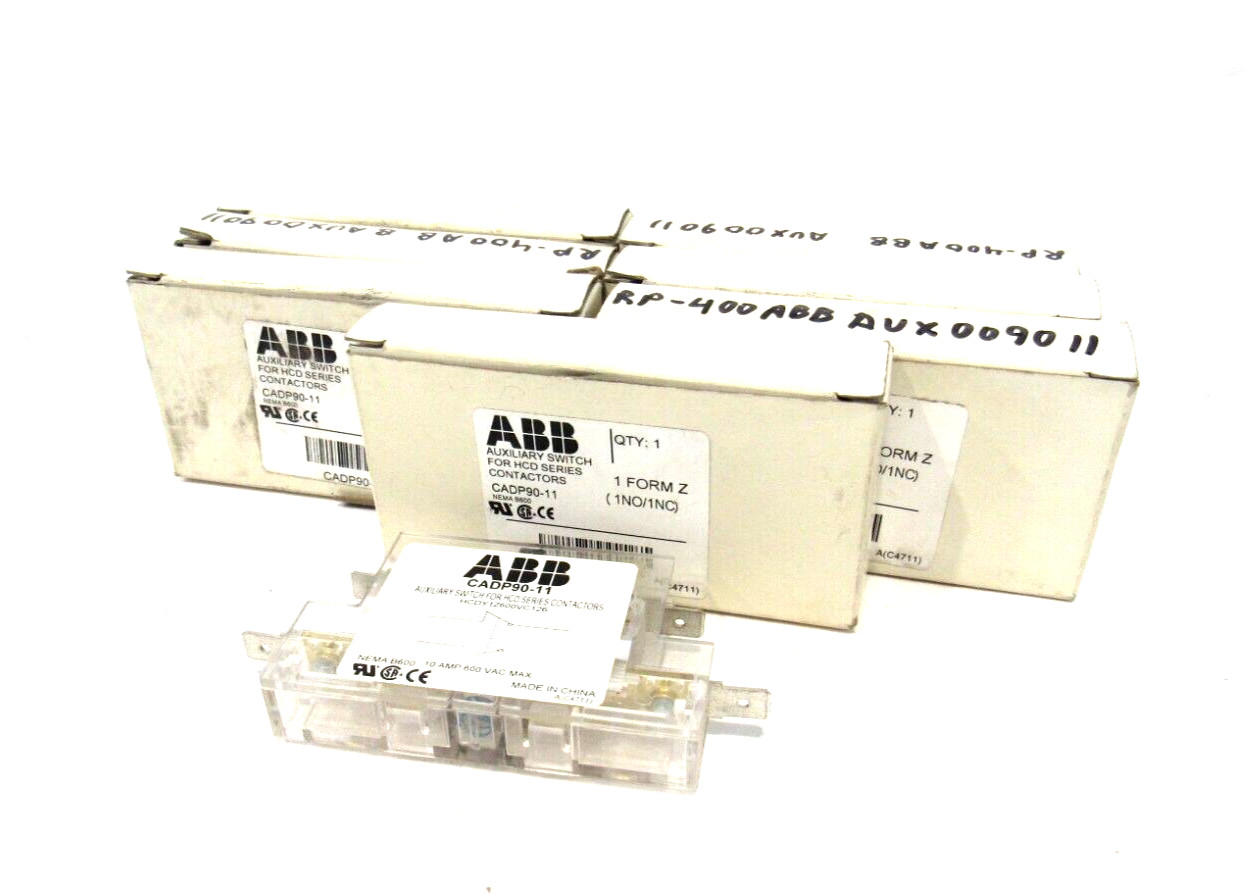 LOT OF 7 NEW ABB CADP90-11 AUXILIARY SWITCH CADP9011