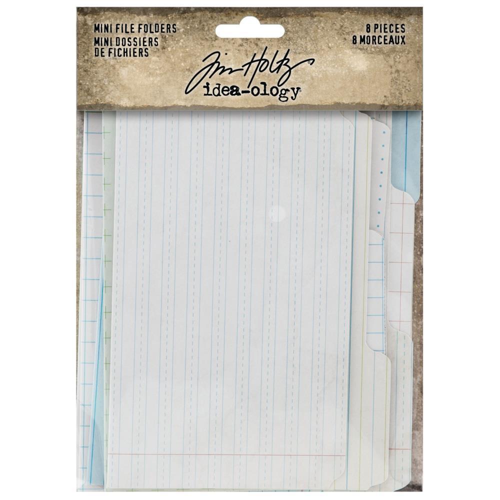 New Tim Holtz IDEAL-OLOGY MINI FILE FOLDERS 8 PIECES