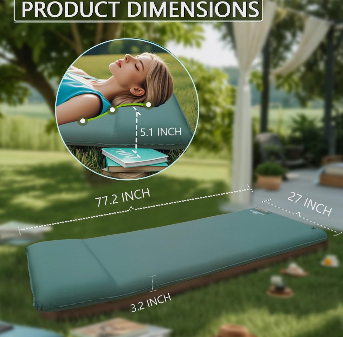 3.1” MEMORY FOAM SLEEPING PAD W/ELECTRIC PUMP