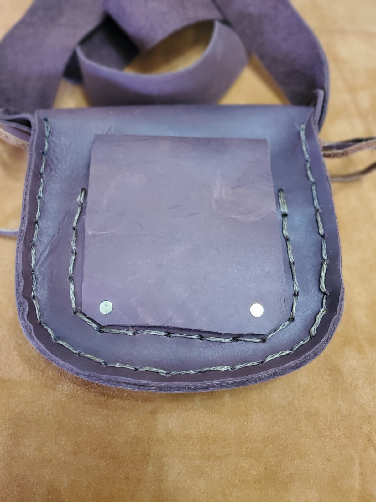 Leather Muzzleloader Possibles Bag with Crossbody Shoulder Strap
