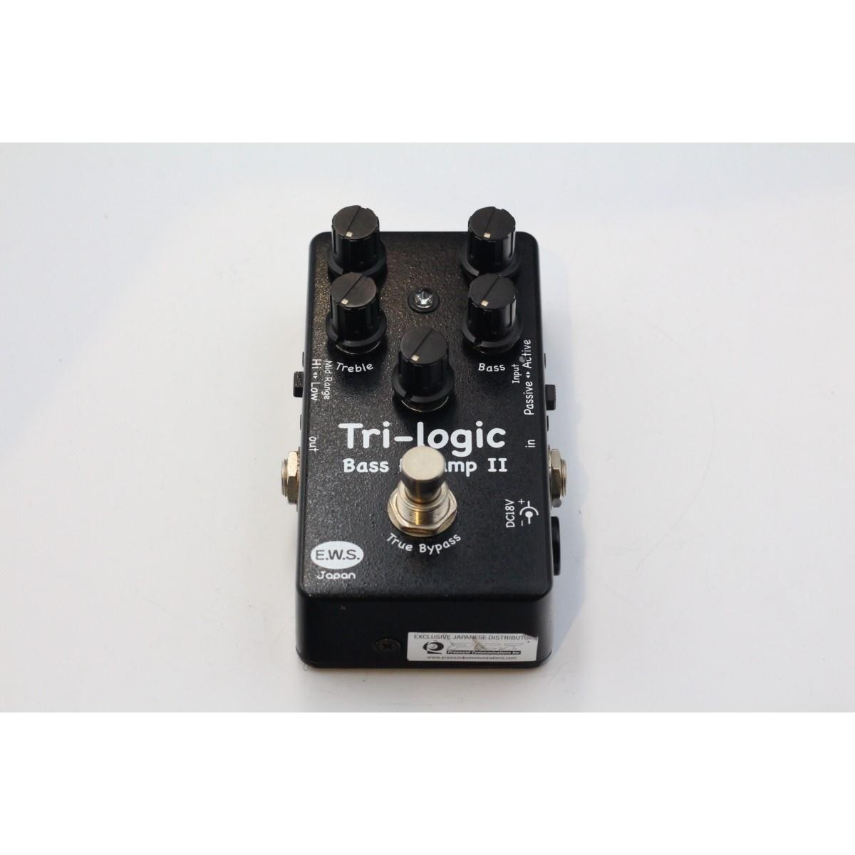 EWS Tri-Logic Bass Preamp 2 Pedal 3 Band EQ 18V Bass Preamp Tested from Japan