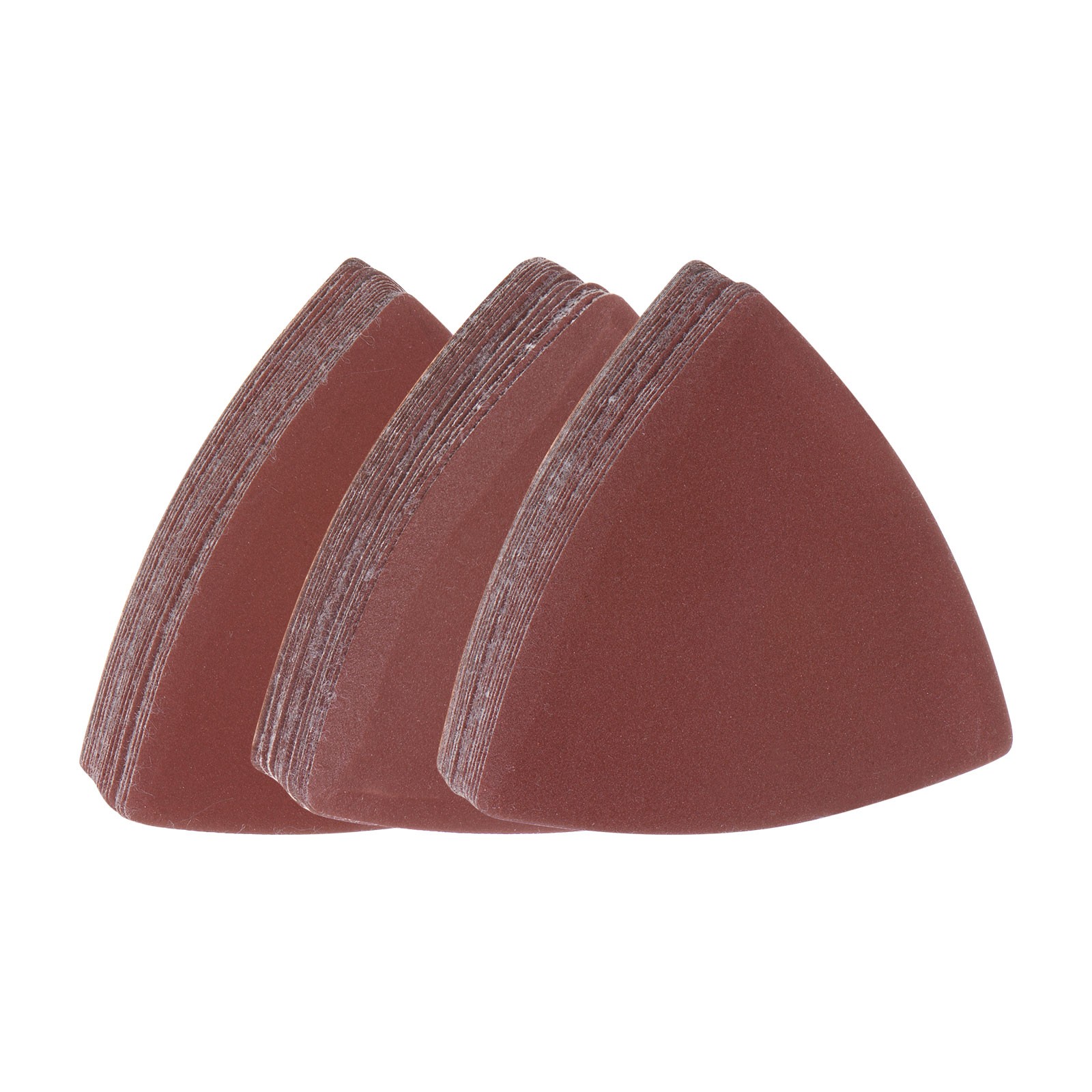 60pcs 320/400/600 Grits 80mm Aluminum Oxide Triangular Sandpaper Set Sanding Pad