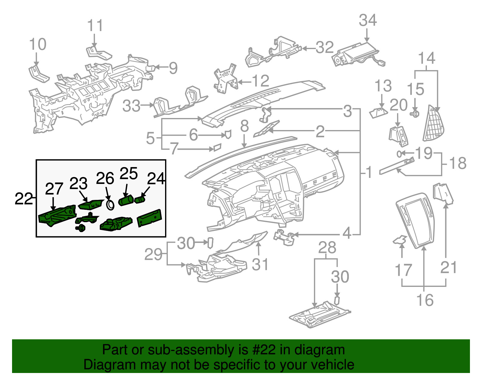 Genuine GM Compartment 10391403