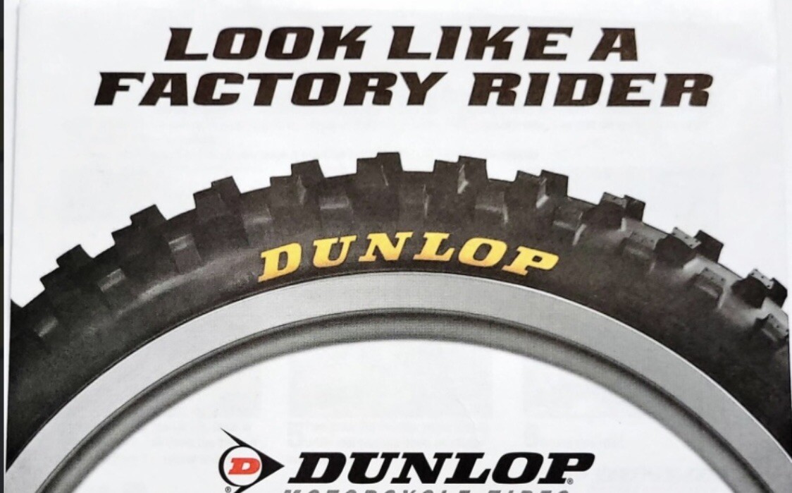 DUNLOP MX Tyre Stickers. Buy 2 Sets Get 1 FREE!!!