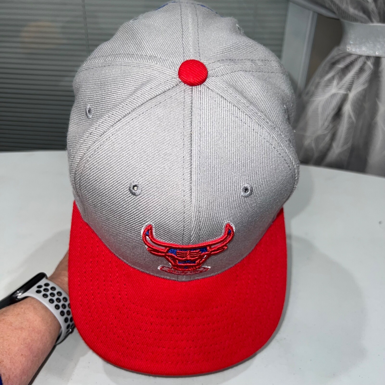 Windy City Bulls NBA 35th Anniversary Mitchell and Ness Brand Hat Cap Hook Loop