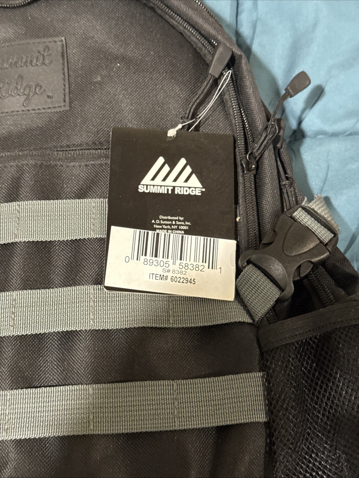 Summit Ridge Black Back Pack 18x15 NWT
