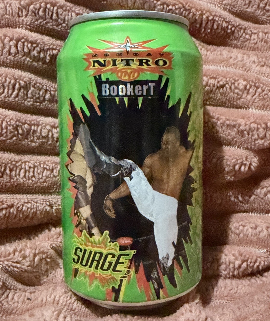 WCW Surge Booker T G.I. Booker Soda Can 12 oz 1999 WWE WWF
