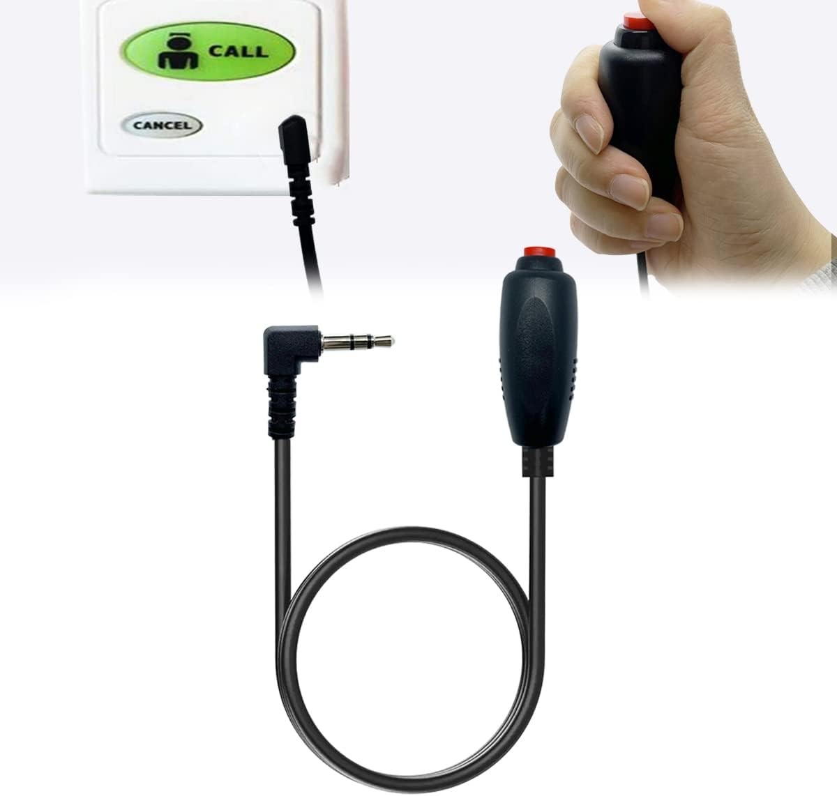 Replacement Nurse Call Cord, Red Button Momentary Cable for Nurse...