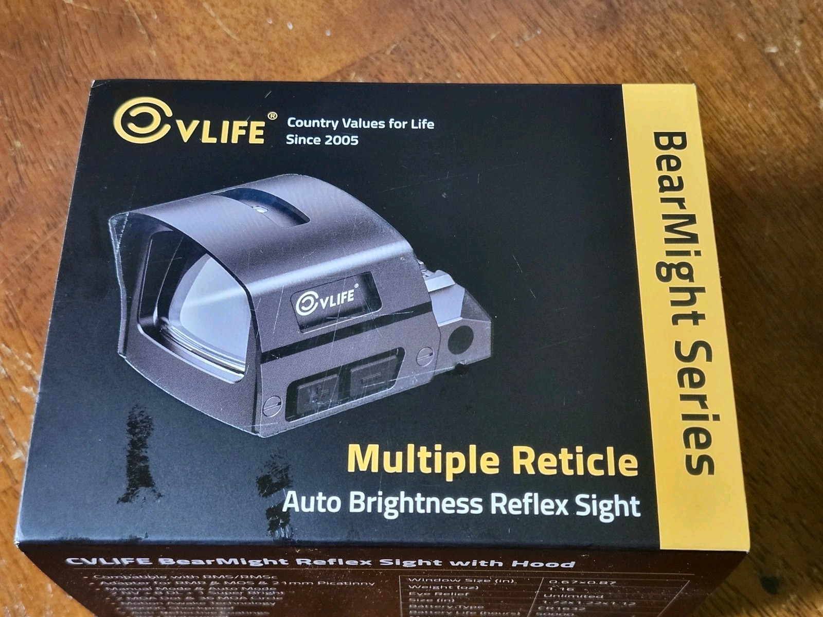 CVLIFE Bear Might Reflex Sight with Hood Green Dot
