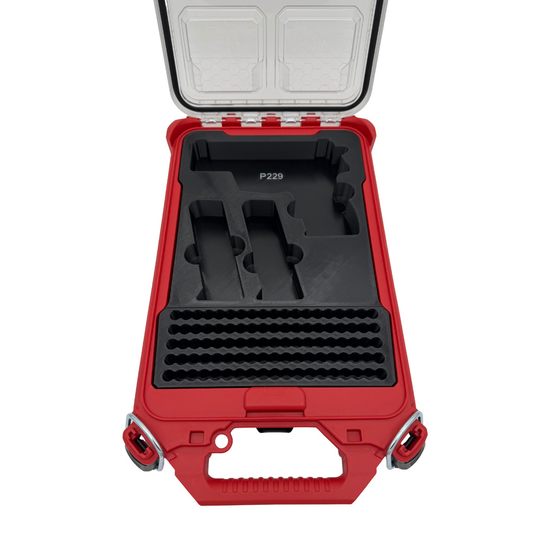 Sig Sauer P229 Insert for Milwaukee Packout – Holds 2 Mags + 95 Rounds