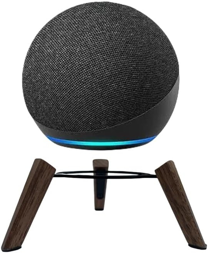 Real Wooden Tripod Stand for Alexa Echo Dots (4Th Gen)(5Th Gen), Wood Stand Hold