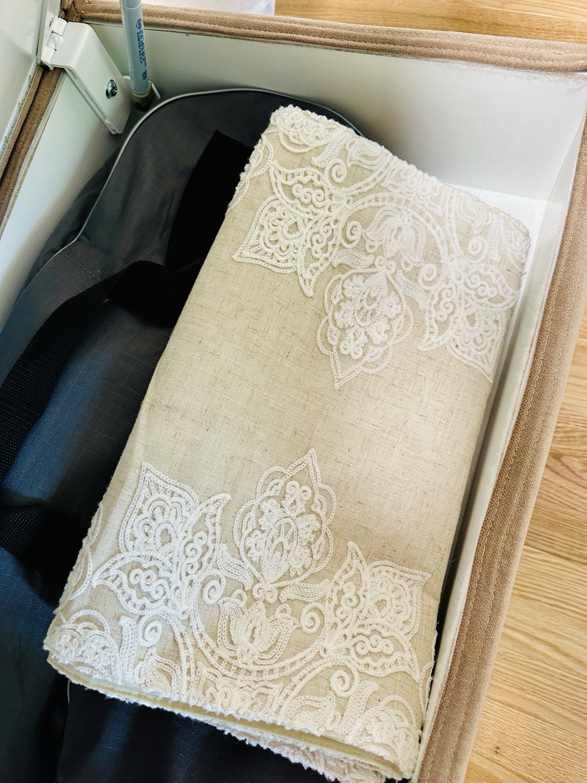 IKEA Stocksund Upholstered Storage Bench In Ljungen Beige