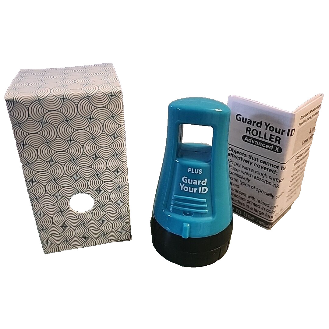 Guard Your ID Roller Stamp NEW Advanced In Box Teal QVC