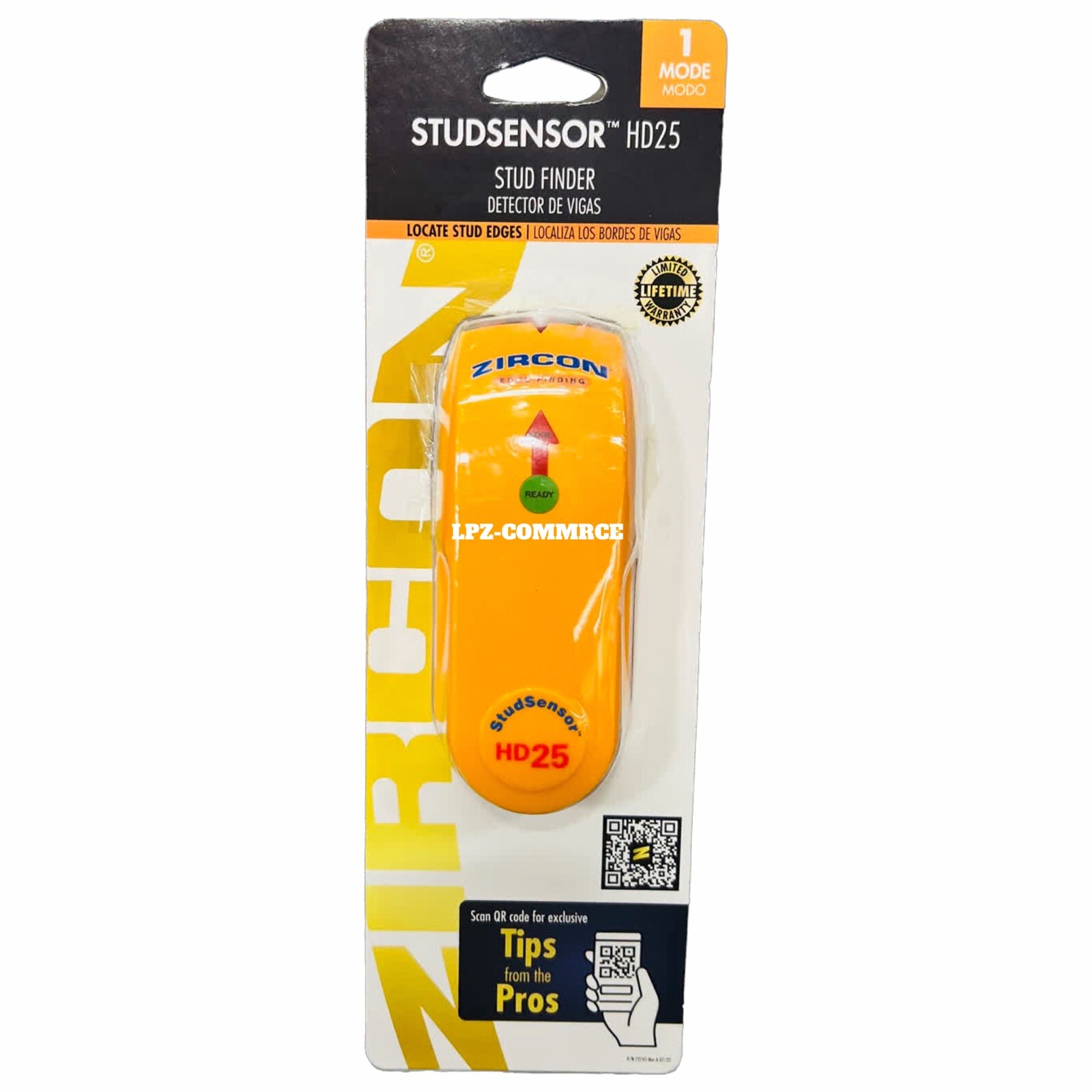 Open Pack Tested ZIRCON HD25 StudSensor HD25 Stud Finder No Battery Including