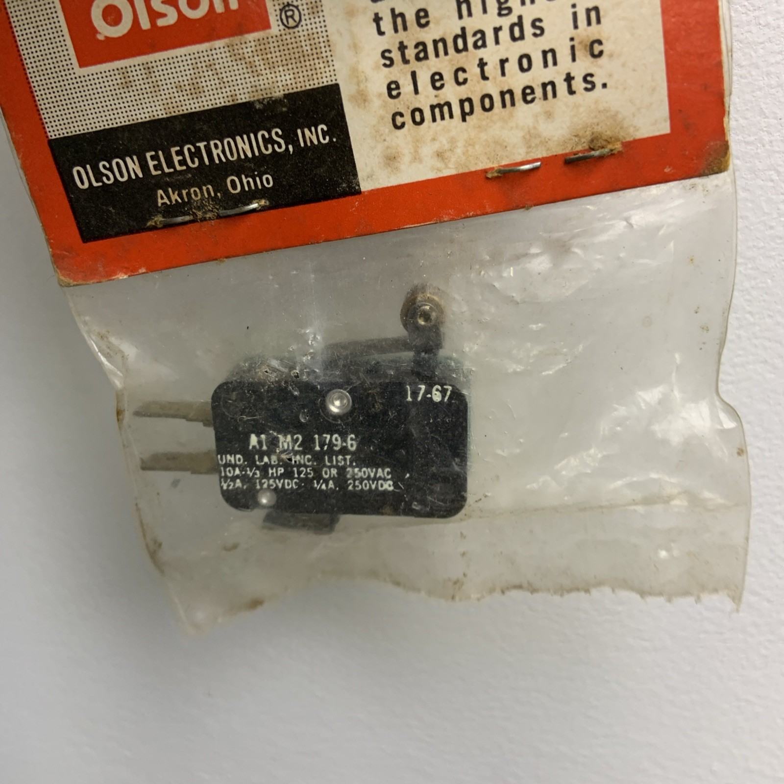 Olson Micro Switch SW-469 10 Amp at 250V AC NEW