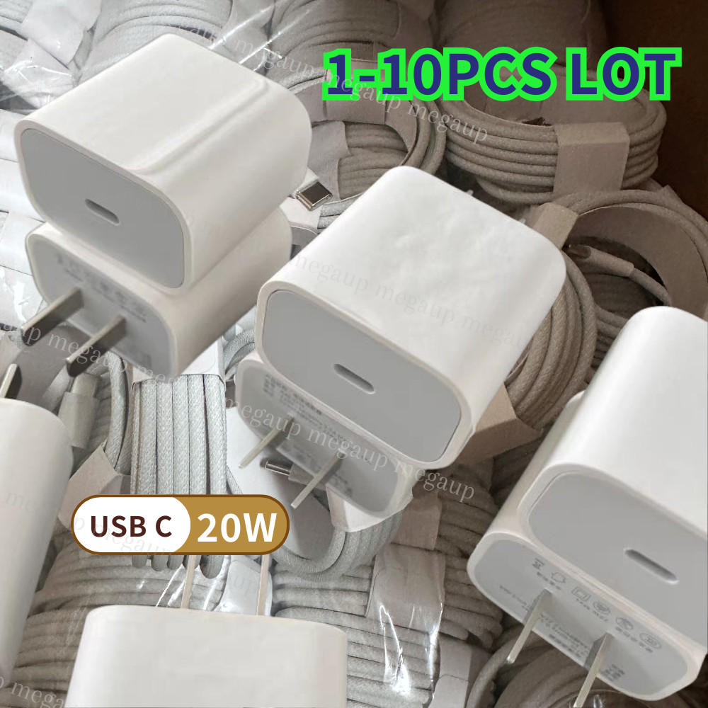 Fast Charger Adapter PD USB C Type C Nylon Cable For iPhone 17 16 15 Samsung Lot