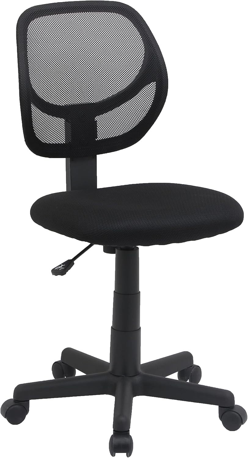 Amazon Basics Low Back Office Chair, Breathable Mesh, Height Adjustable, Padded