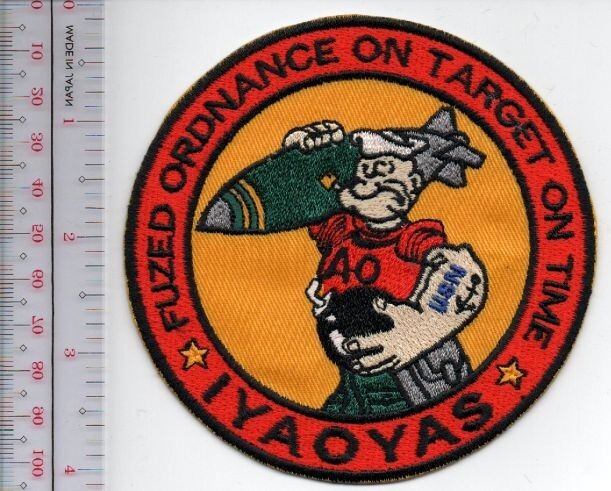 US Navy Naval Aviation Ordnance 'ORDIE' IYAOYAS Popeye Red Shirt NO TARIFF