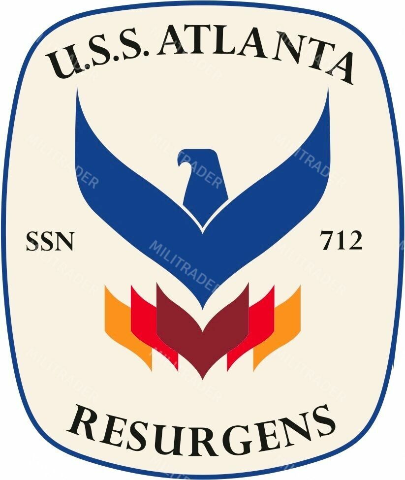 USS Atlanta SSN 712 Self-adhesive Vinyl Decal/Sticker