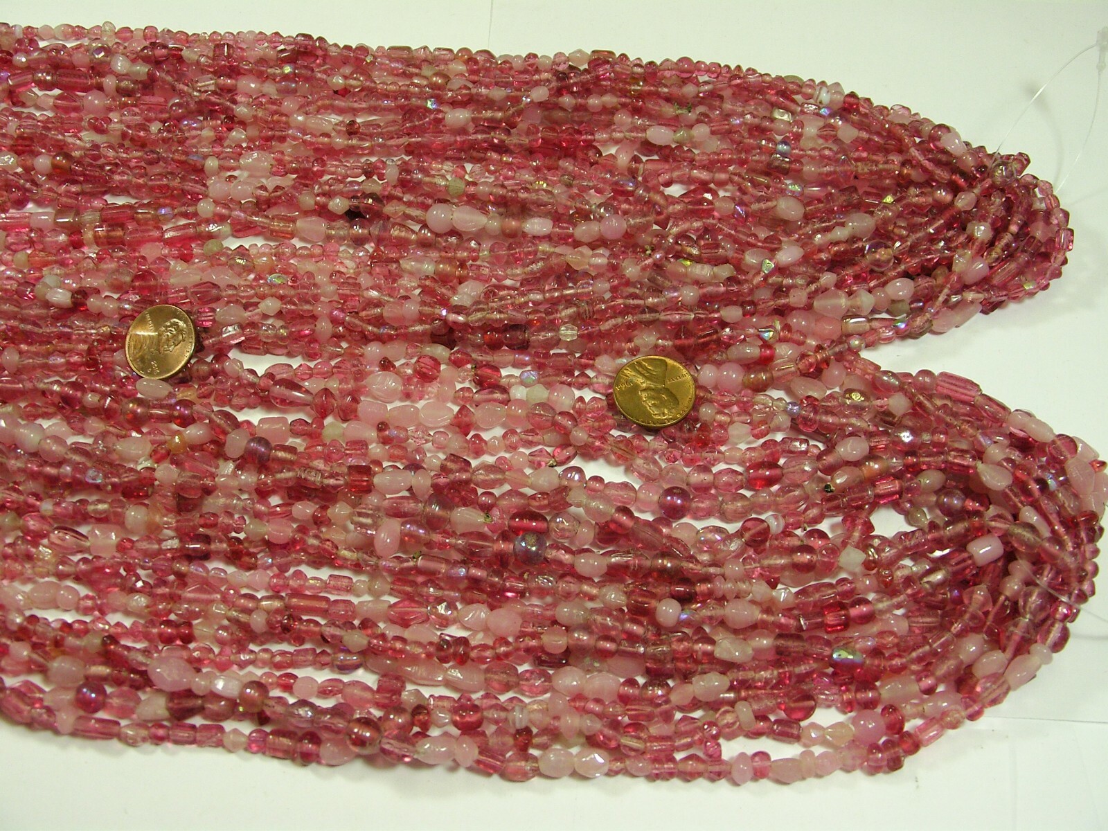 30 Strands 36" India Handmade Assorted Color Glass Beads Wholesale Bulk (CT-48)