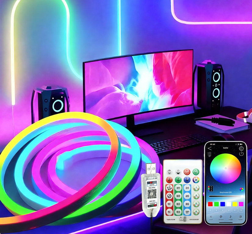 Smart LED Strip Lights Neon Rope Light with App/Remote Control Color Changing