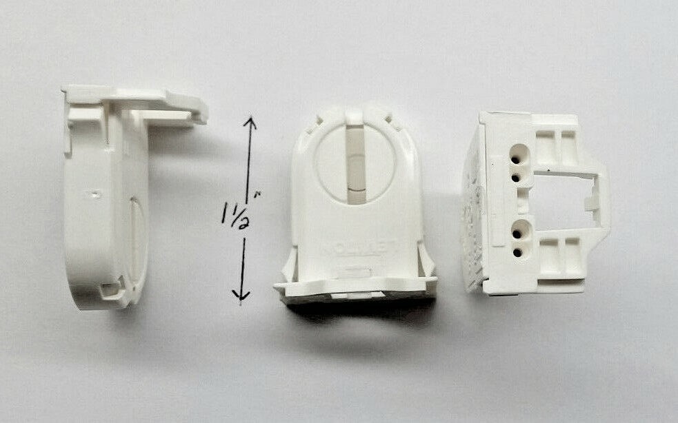8x Leviton 13661-SNP Non-Shunt Lamp Holder T8/T12 LED Fluorescent Bi-Pin Socket