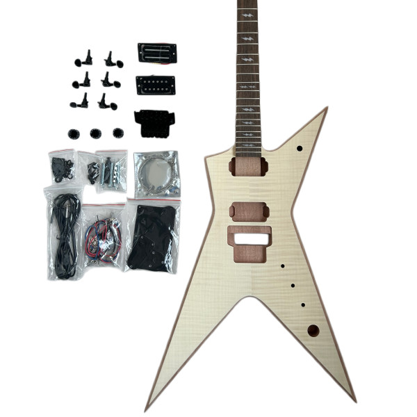 DIY Electric Guitar Kit Dimebag Stealth Style Mahogany Body Rosewood Fretboard