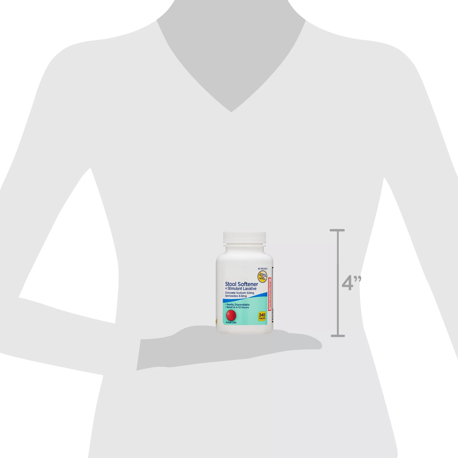 Stool Softener Plus Stimulant Laxative Tablets for Constipation, 240...
